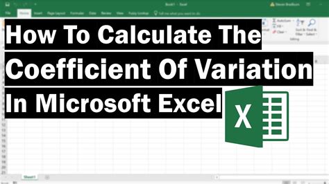 How To Calculate The Coefficient Of Variation  CV
