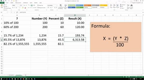 How To... Calculate the Percentage of a Number in Excel ...