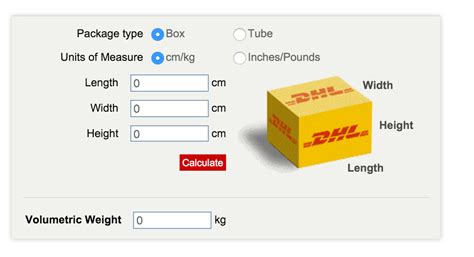 How to calculate volumetric or dimentional weight