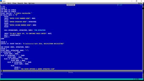 How To Create A Simple Calculator Program In Qbasic ...