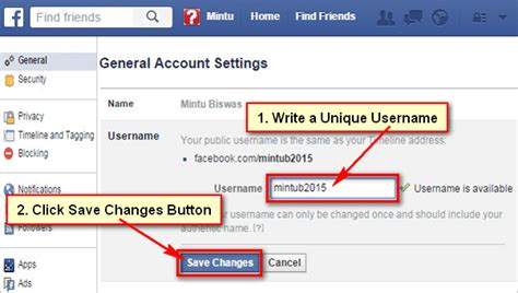 How to | create facebook username | change Facebook login ...