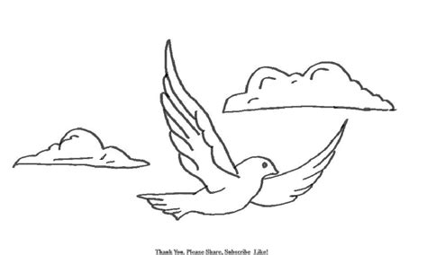 How to Draw a Bird Flying in the Clouds | YZArts   YouTube