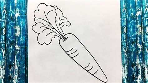 How to Draw a Carrot | Cómo Dibujar una Zanahoria Paso a ...