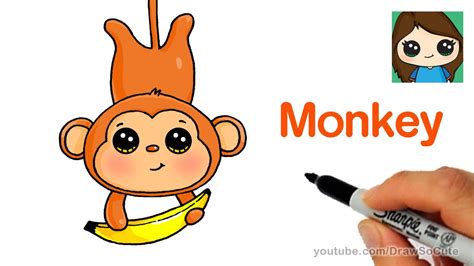 How to Draw a Cartoon Monkey Easy   YouTube
