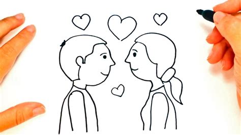 How to draw a Couple in love | Couple in love Easy Draw ...
