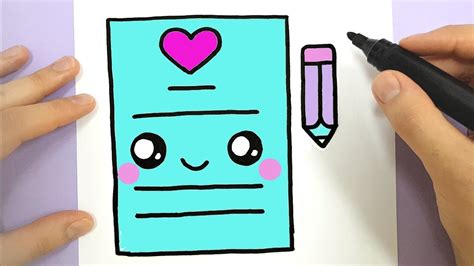 HOW TO DRAW A CUTE LOVE LETTER KAWAII YouTube