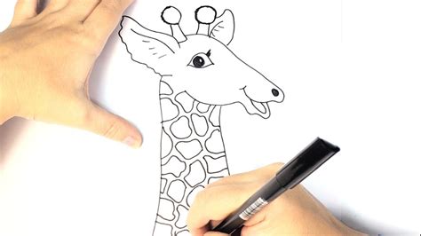 How to draw a Giraffe for Kids   YouTube