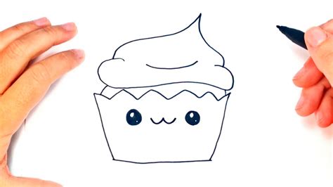 How to draw a Kawaii Cupcake | Kawaii Cake Easy Draw ...