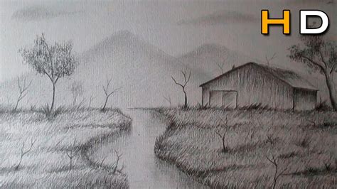 How to Draw a Landscape With Pencil Step by Step For ...
