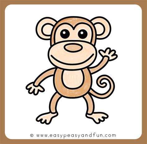 How to Draw a Monkey – Step by Step Drawing Guide | Monkey drawing easy ...