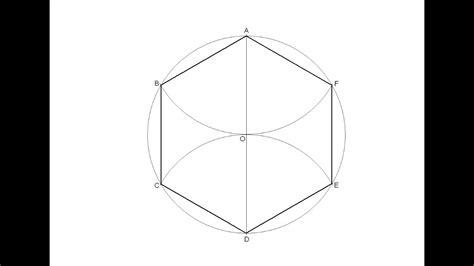 How to draw a regular hexagon inscribed in a circle   YouTube