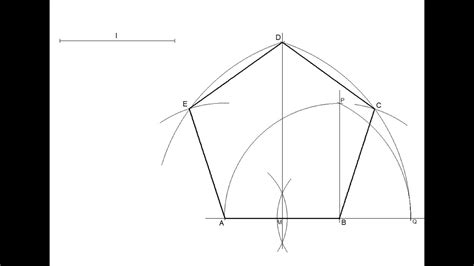 How to draw a regular pentagon knowing the length of one ...