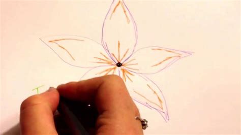 How to draw a simple yet beautiful flower   YouTube