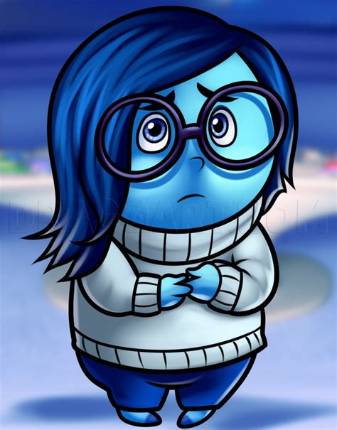 How To Draw Sadness From Inside Out, Step by Step, Drawing ...