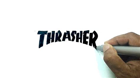 How to Draw the Thrasher Logo   YouTube
