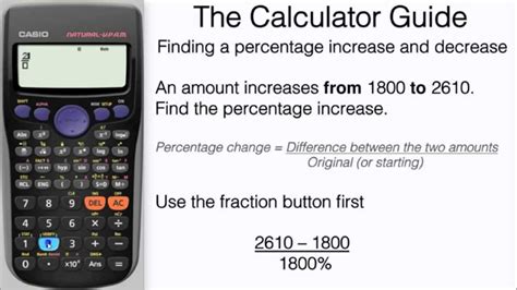 How To Find A Percentage Increase & Decrease On Calculator ...