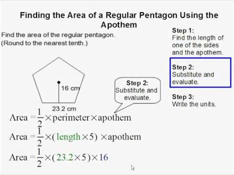 How to Find the Area of Regular Pentagon Using the Apothem ...