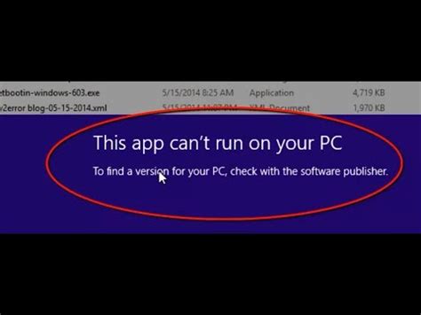 How To Fix  This app can t run on your PC  Windows 8   YouTube