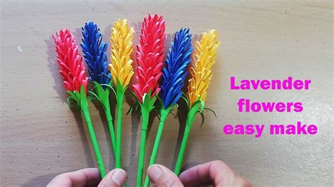 How to make beautiful lavender flowers paper very easy diy ...