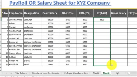 How to make salary sheet || Payroll or Payslip in excel ...