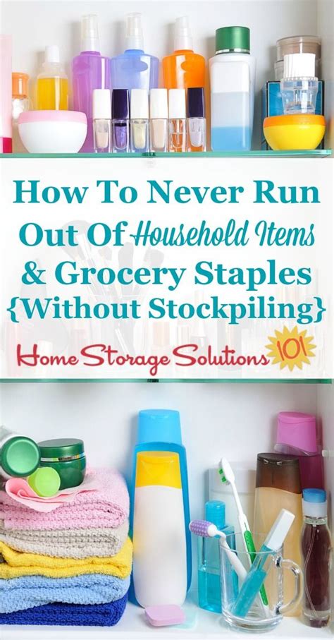 How To Never Run Out Of Household Items & Grocery Staples ...