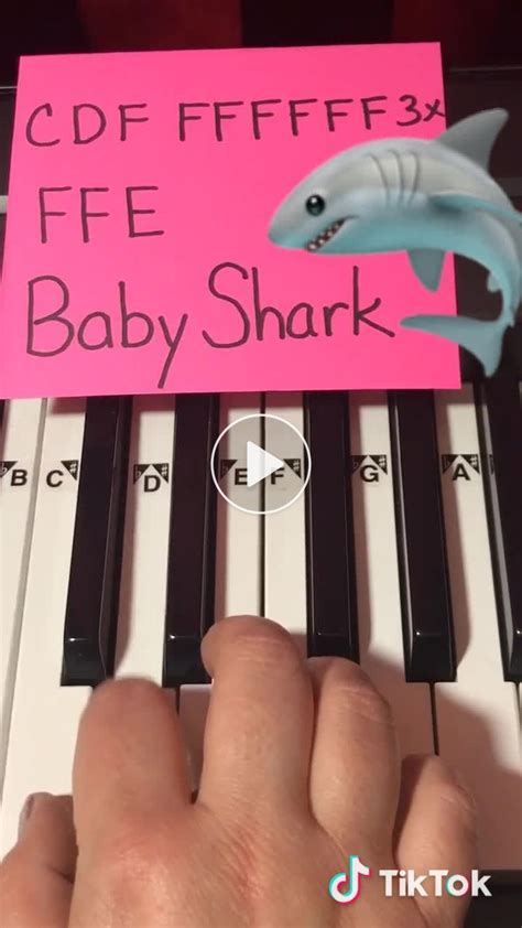 How to play Baby Shark on Piano  ️ #babyshark #piano # ...