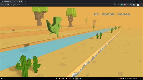 How to Play Google Chrome Dinosaur Game T Rex Runner Game 3D?   YouTube