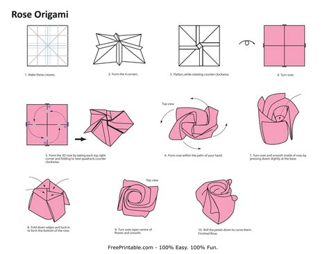 HOW TO ROSE ORIGAMI « EMBROIDERY & ORIGAMI