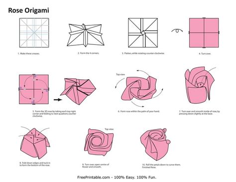 HOW TO ROSE ORIGAMI « EMBROIDERY & ORIGAMI | Origami rose ...