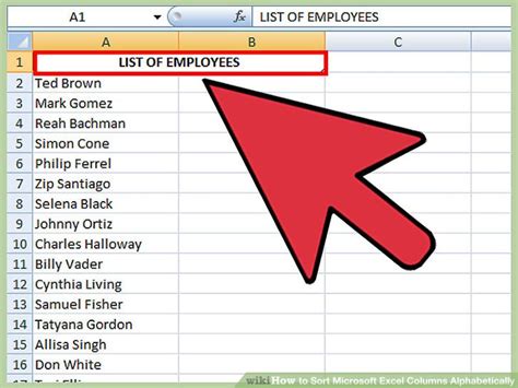 How to Sort Microsoft Excel Columns Alphabetically: 11 Steps