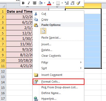 How to split date and time from a cell to two separated ...
