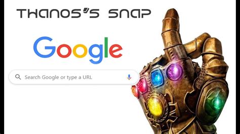 How to Thanos snap on Google Chrome.... YouTube