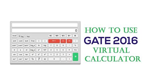 How to use GATE 2016 online virtual calculator   YouTube