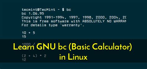 How to Use GNU bc  Basic Calculator  in Linux