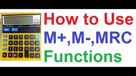 How to Use M+ M  MRC MC AC Memory Functions on Normal ...