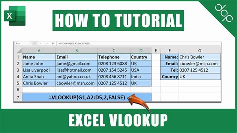How to use VLOOKUP function in Excel | Excel 2021 Tutorial | The ...