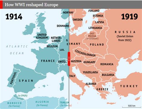 How World World War I Reshaped Europe – Map – HCPS History ...