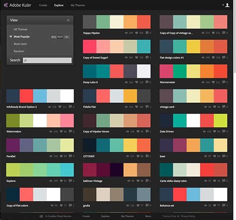 How you can use Adobe Kuler  since renamed Adobe Color CC ...