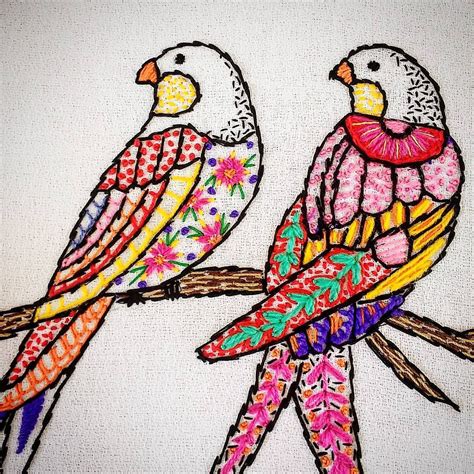 Hoy es un día de pajaritos... #bordado #handmade #embroidery #pajaros # ...
