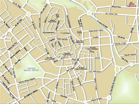 Huesca mapa vectorial illustrator eps formato editable BC Maps