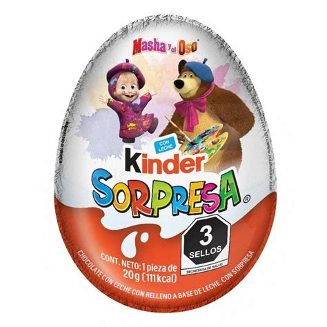 Huevo de chocolate Kinder Sorpresa masha y el oso 20 g | Walmart