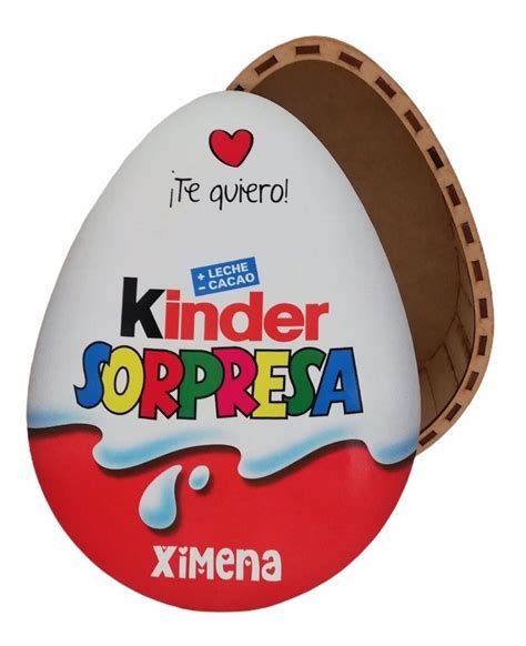Huevo Kinder Sorpresa Caja Mdf 5pzas Personalizadas C/nombre | Mercado ...