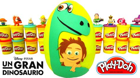 Huevo Sorpresa Gigante de Un Gran Dinosaurio en Español Plastilina Play Doh