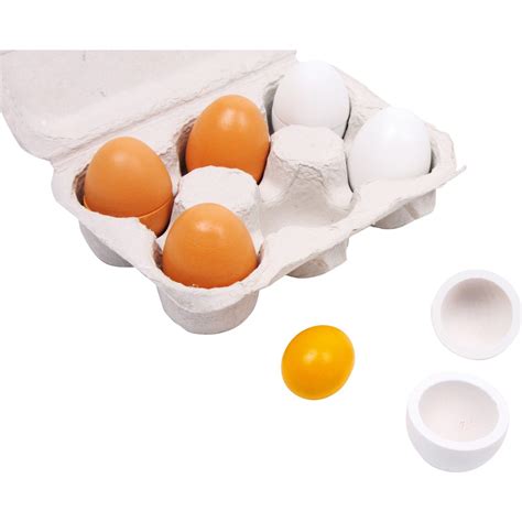 Huevos de madera de Juguete   6 Unidades   Shopmami