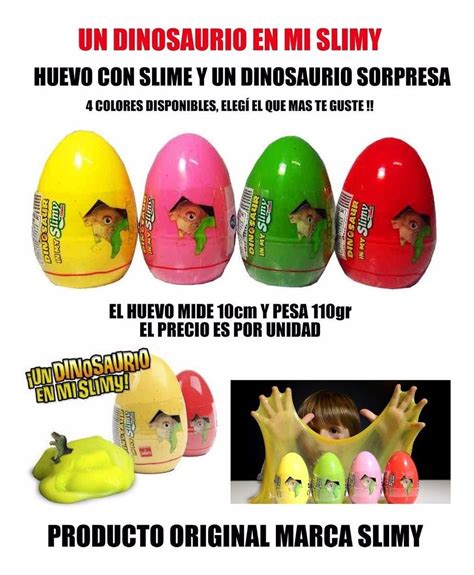 Huevos Dinosaurio Sorpresa C Moco Original Slimy Vamosajugar | Mercado ...