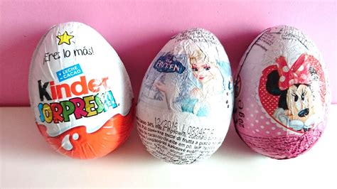 Huevos Kinder Sorpresa Frozen Minnie Surprise Eggs   YouTube