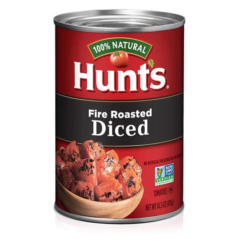 Hunt s Fire Roasted Diced Tomatoes, 100% Natural Tomatoes ...