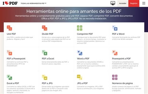 I love PDF: para convertir PDF, unirlos, separarlos y más ...