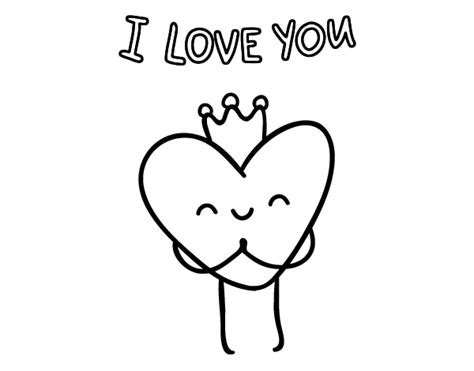 I Love You Heart coloring page   Coloringcrew.com