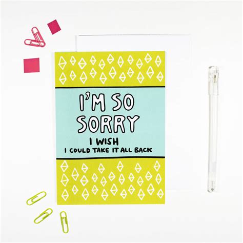 i m so sorry apology card by angela chick ...
